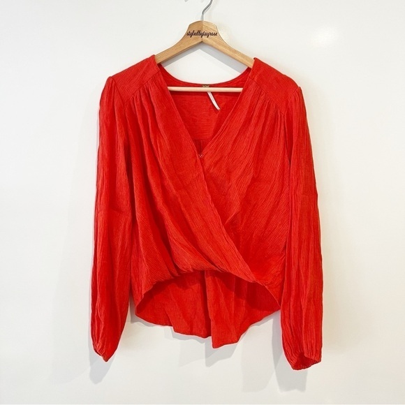 Free People Check On It Wrap Top - Picture 3 of 10